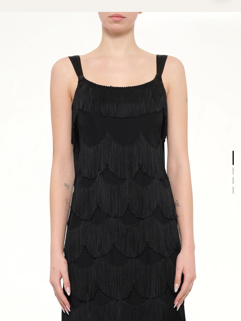 Marc Jacob’s Black Fringe midi Sheath Dress - sz 8 - Picture 12 of 12